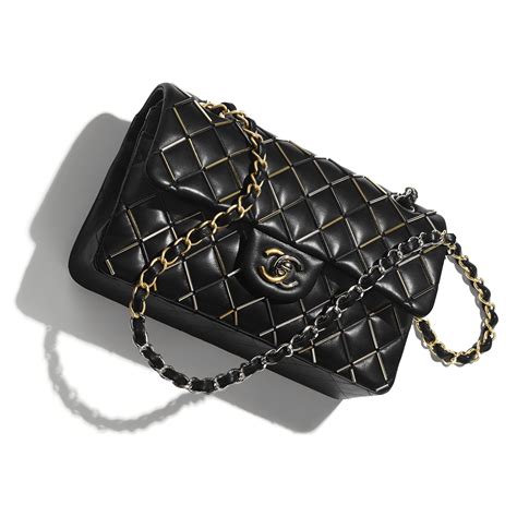 chanel black patent extra mini|Mini classic handbag, Lambskin & gold.